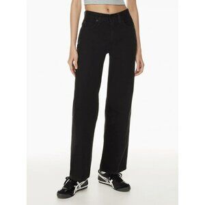 Aritzia Sunday Best Jupiter Wide Leg Jeans Sz 6 Black Stone High Rise Baggy New
